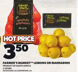 Loblaws FARMER'S MARKET LEMONS OR MANDARINS, 2 LB BAG offer