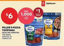Loblaws PILLER'S PIZZA TOPPINGS, 175/250 G offer