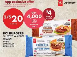 Loblaws PC BURGERS offer