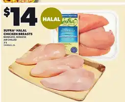 Loblaws SUFRA HALAL CHICKEN BREASTS, 3'S offer