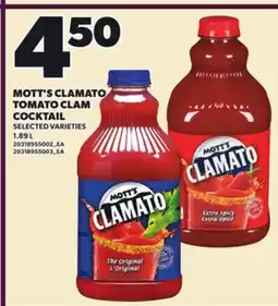Loblaws MOTT'S CLAMATO TOMATO CLAM COCKTAIL offer