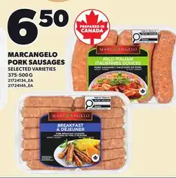 Loblaws MARCANGELO PORK SAUSAGES offer
