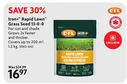 Home Hardware Iron + Rapid Lawn Grass Seed offer