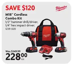 Home Hardware M18 Cordless Combo Kit offer