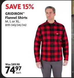 Home Hardware GRIDIRON Flannel Shirts offer