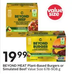 Sobeys Plant-Based Burgers or Simulated Beef Value Size offer