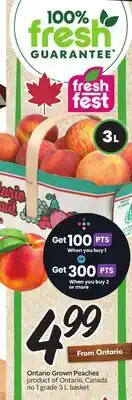 Sobeys Ontario Peaches offer