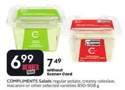 Sobeys COMPLIMENTS Salads offer