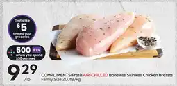 Sobeys COMPLIMENTS Fresh AIR-COOL Boneless Skinless Chicken Breasts offer