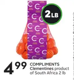 Sobeys COMPLIMENTS Clementines offer