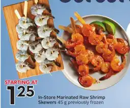 Sobeys In-Store Marinated Raw Shrimp Skewers offer