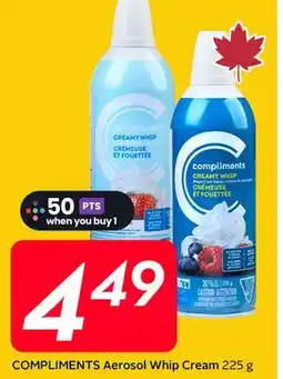 Sobeys COMPLIMENTS Aerosol Whip Cream offer