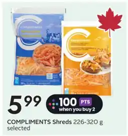 Sobeys COMPLIMENTS Shreds offer