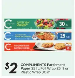 Sobeys COMPLIMENTS Parchment Paper offer