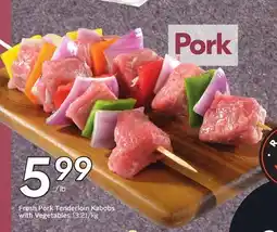 Sobeys Fresh Pork Tenderloin Kabobs with Vegetables offer