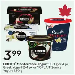 Sobeys Méditerranée Yogurt offer