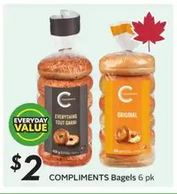 Sobeys COMPLIMENTS Bagels offer