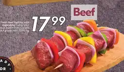 Sobeys Fresh Beef Kebabs with Vegetables offer