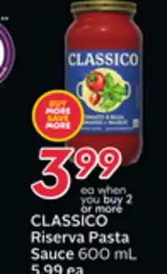 Sobeys Riserva Pasta Sauce offer