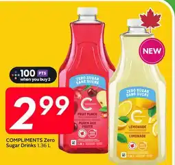 Sobeys COMPLIMENTS Zero Sugar Drinks offer