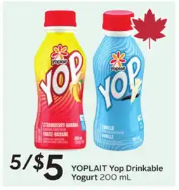 Sobeys Yop Drinkable Yogurt offer