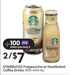 Sobeys Frappuccino or Doubleshot Coffee Drinks offer
