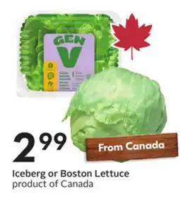 Sobeys Iceberg or Boston Lettuce offer