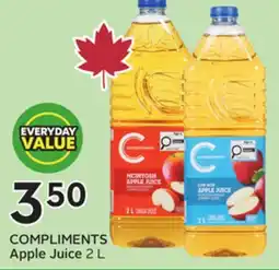 Sobeys COMPLIMENTS Apple Juice offer