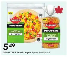 Sobeys Protein Bagels 5pk or Tortillas 8.5 offer