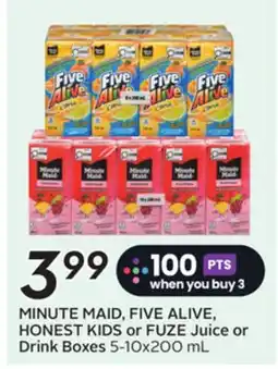 Sobeys Juice or Drink Boxes offer
