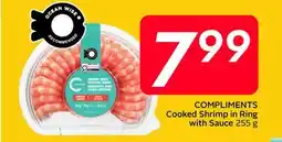 Sobeys COMPLIMENTS Cooked Shrimp in Ring with Sauce offer