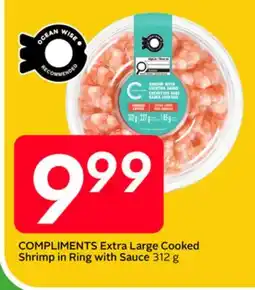 Sobeys COMPLIMENTS Extra Large Cooked Shrimp in Ring with Sauce offer