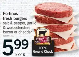 Fortinos FORTINOS FRESH BURGERS offer