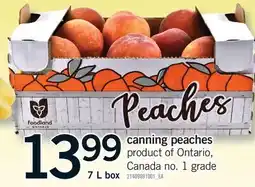 Fortinos CANNING PEACHES, 7 L BOX offer