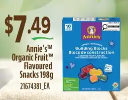 Fortinos ANNIE'S ORGANIC FRUIT FLAVOURED SNACKS offer