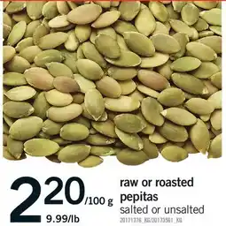 Fortinos RAW OR ROASTED PEPITAS offer