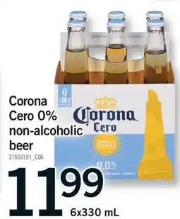 Fortinos CORONA CERO 0% NON-ALCOHOLIC BEER offer