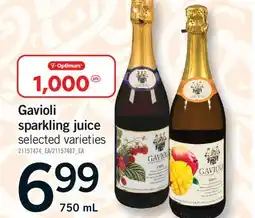 Fortinos GAVIOLI SPARKLING JUICE offer
