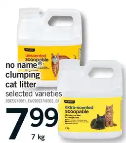 Fortinos NO NAME CLUMPING CAT LITTER offer