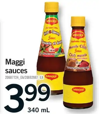 Fortinos MAGGI SAUCES offer