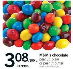 Fortinos M&M'S CHOCOLATE offer