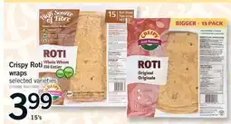 Fortinos CRISPY ROTI WRAPS, 15'S offer