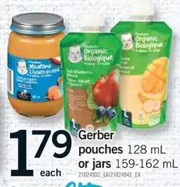 Fortinos GERBER POUCHES, 128 ML OR JARS offer