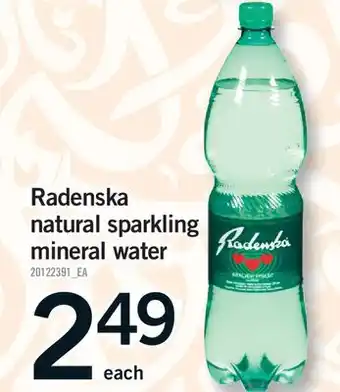 Fortinos RADENSKA NATURAL SPARKLING MINERAL WATER offer