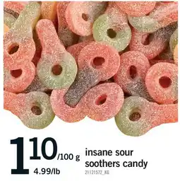 Fortinos INSANE SOUR SOOTHERS CANDY offer