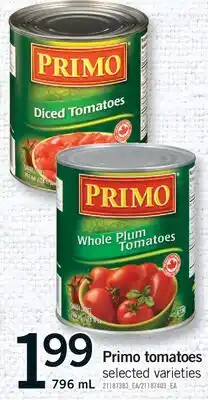 Fortinos PRIMO TOMATOES offer