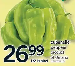 Fortinos CUBANELLE PEPPERS, 1/2 BUSHEL offer