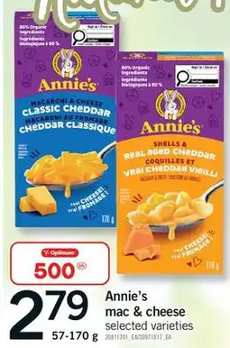 Fortinos ANNIE'S MAC & CHEESE offer