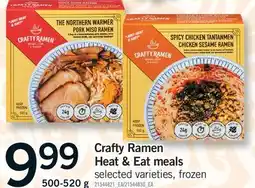 Fortinos CRAFTY RAMEN HEAT & EAT MEALS offer