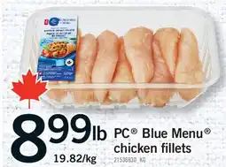 Fortinos PC BLUE MENU CHICKEN FILLETS offer